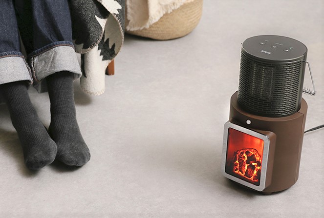 足元の冷え対策！阪和の省エネ人感センサー付ファンヒーター・フットヒーター・暖炉ヒーター