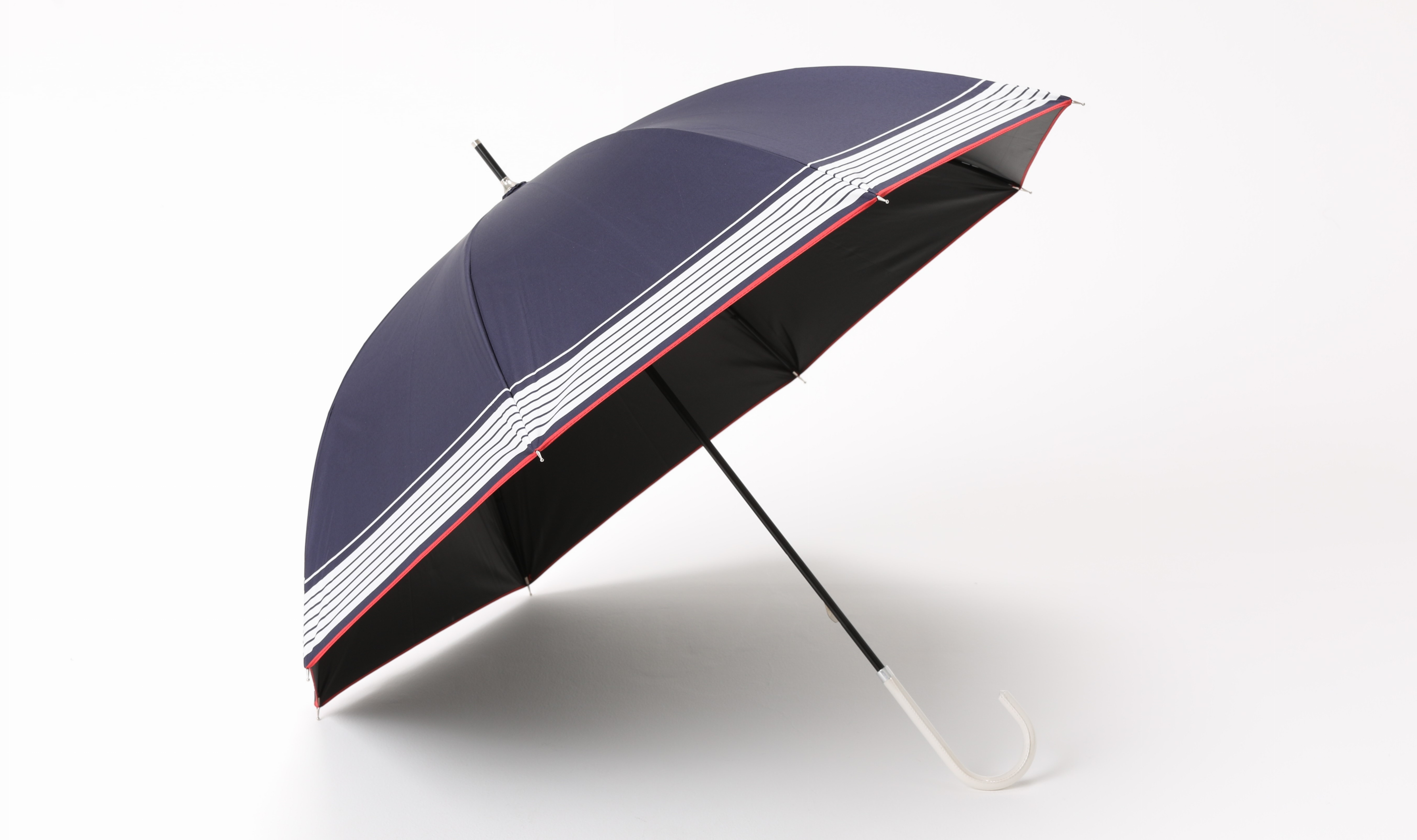 裾マルチボーダー柄日傘　