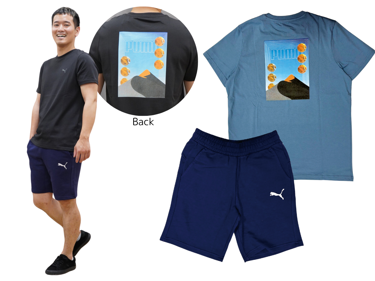 PUMA メンズTシャツ、メンズハーフパンツ