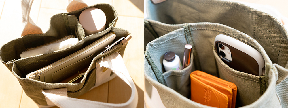モノピア キャンバス仕切りトートミニ
